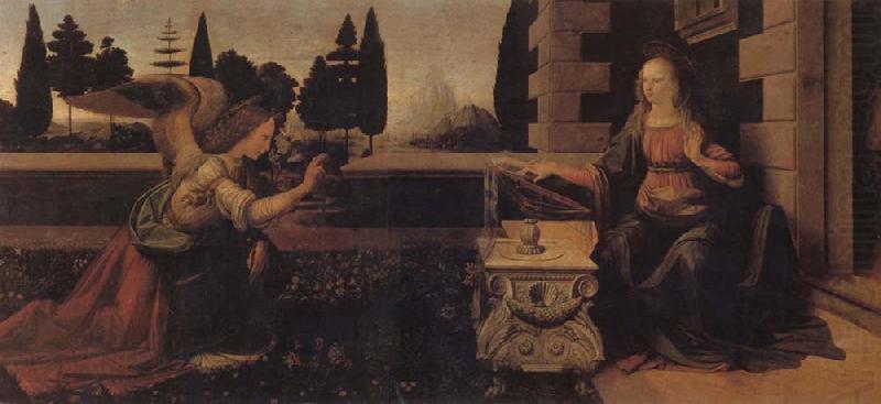 The Annunciation, LEONARDO da Vinci